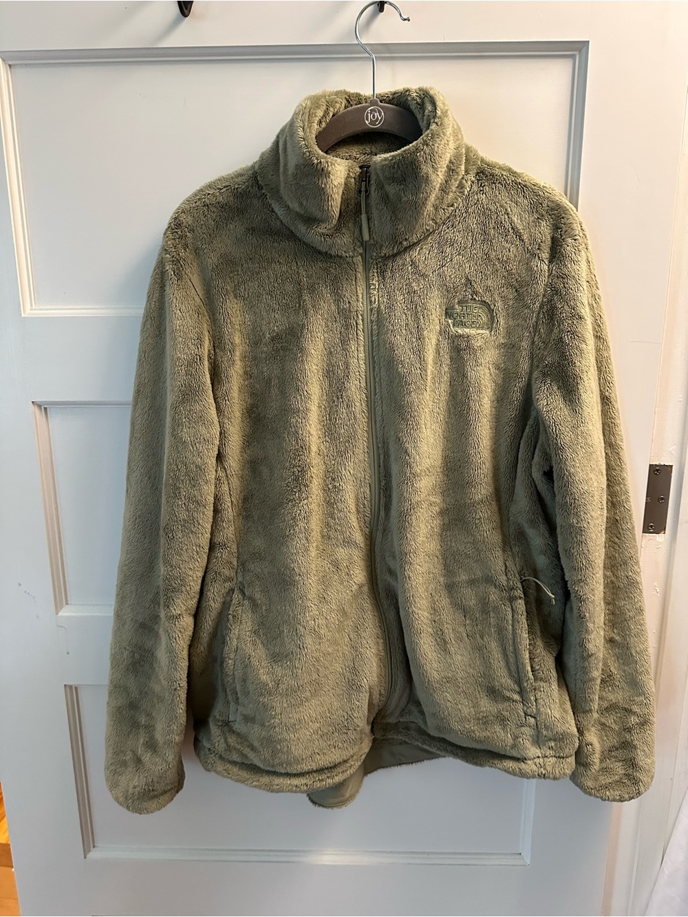 The North Face Olive Green Plush Fleece Jacket - Full Zip